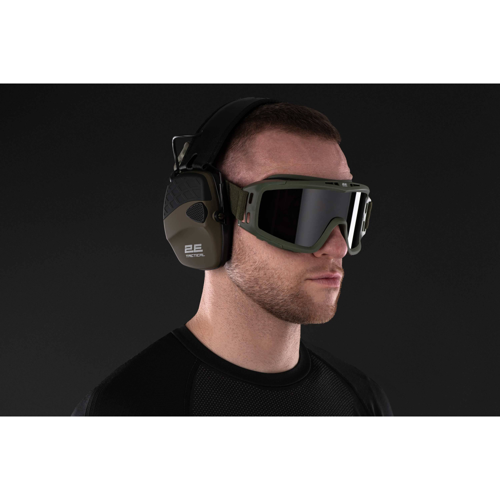 Тактичні навушники 2E Pulse Pro NRR 22 dB активні Army Green (2E-TPE026ARGN) - зображення 4