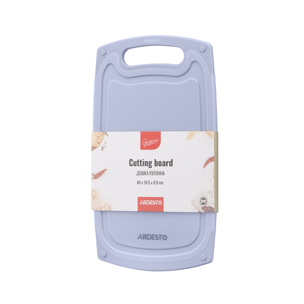 Дошка для нарізання Ardesto Gemini 40 х 24.5 х 0.9 см пластик, сірий (AR1440GR) - зображення 1