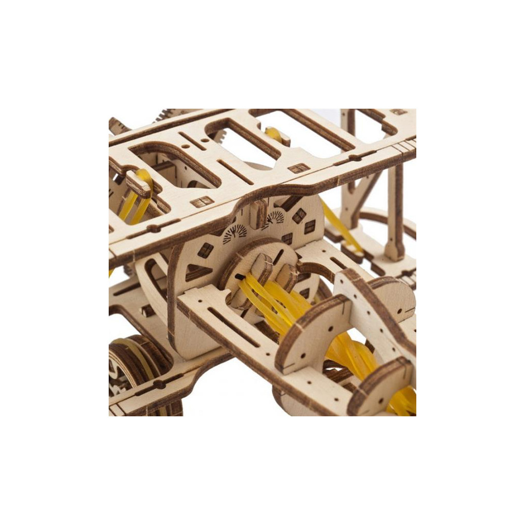 Збірна модель Ugears механічний Мінібіплан (70159) - зображення 8