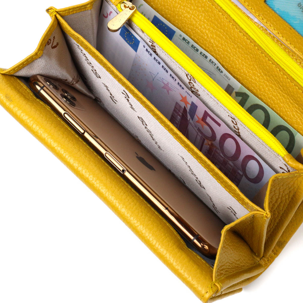 Гаманець Tony Bellucci З натуральної шкіри Жовтий (21960) - зображення 7