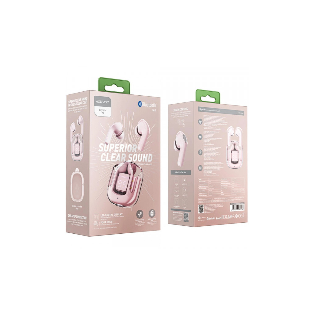 Навушники Acefast T6 Pink Lotus (6974316281566) - зображення 6