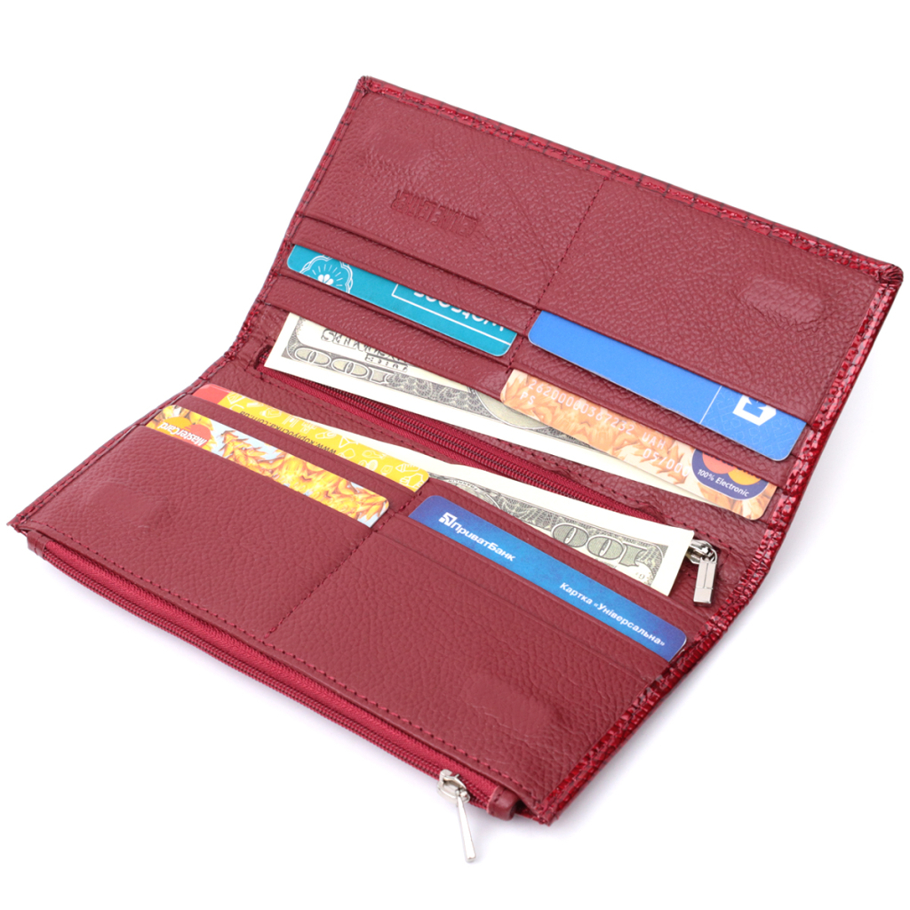 Гаманець ST Leather З натуральної шкіри Червоний (22715) - зображення 6