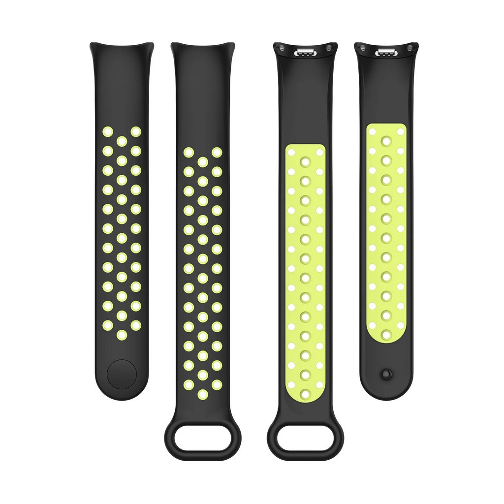 Ремінець до фітнес браслета BeCover Vents Style для Xiaomi Mi Smart Band 10 Black-Green (713629) - зображення 4