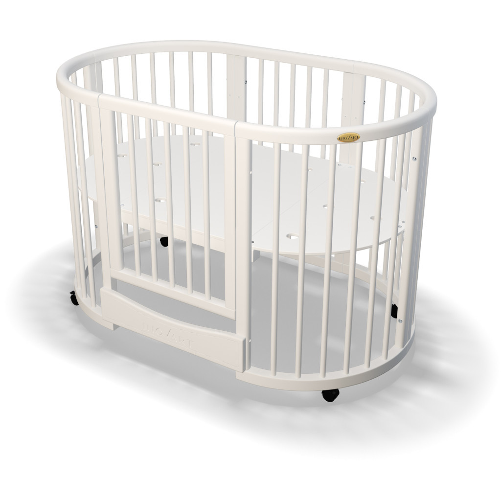 Ліжечко Ingvart Smartbed Plus Round молочний (4739001) - зображення 1