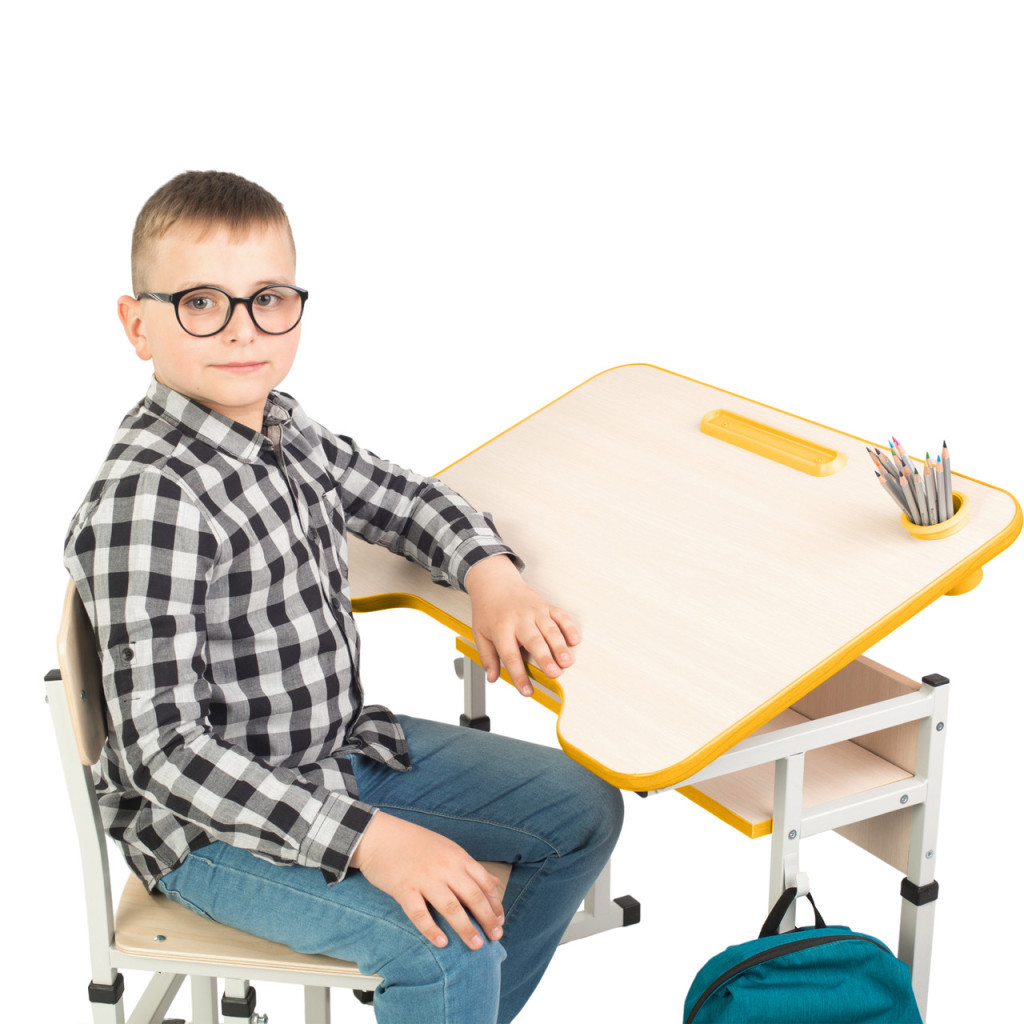 Парта зі стільцем Sector Сопрано жовтий трансформер (Сопрано жовтий) - зображення 1