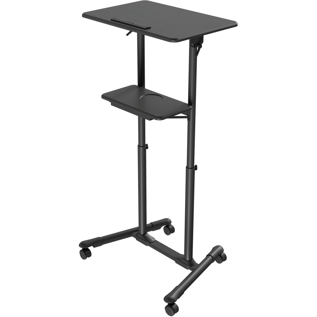 Приставний стіл Gembird Підлогова, висота 1110-1345 мм, (до 10 кг) (TVS-DESK-01-BK) - изображение 3