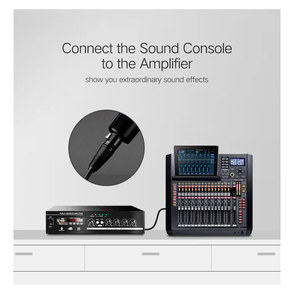 Кабель мультимедійний XLR M to XLR F 5.0m AV130 black UGREEN (20712) - зображення 7