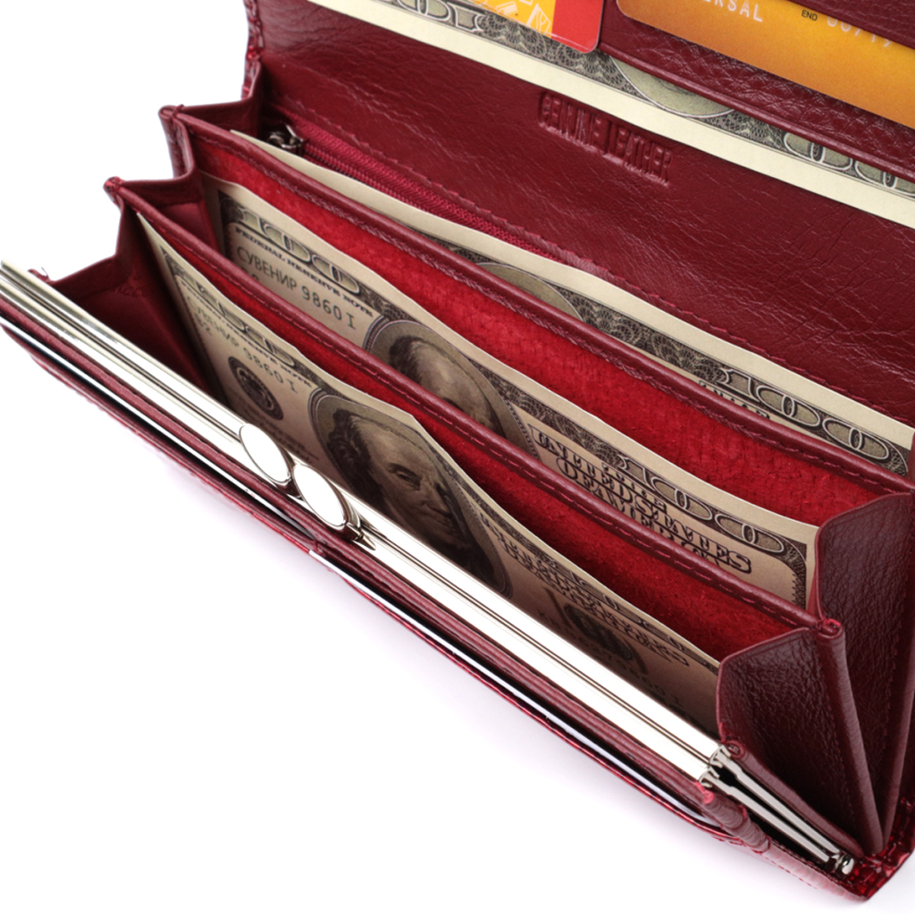 Гаманець ST Leather З натуральної шкіри Червоний (22680) - изображение 7