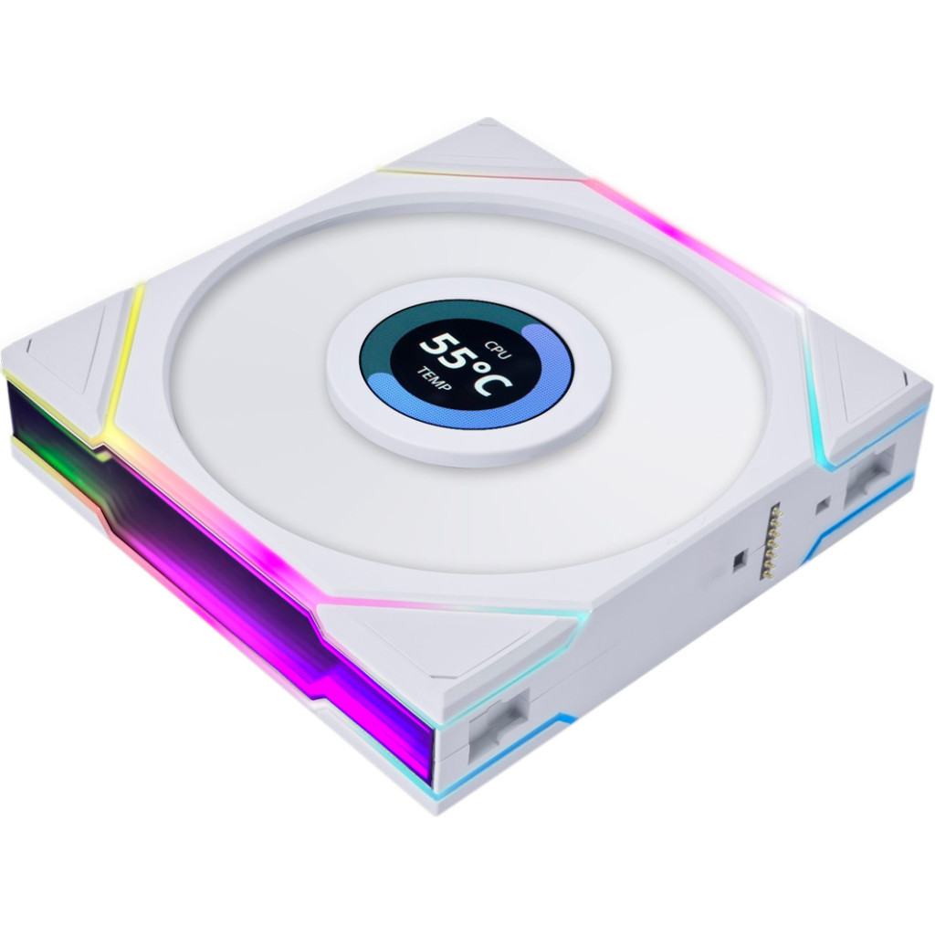 Кулер до корпусу Lian Li Reverse TL LCD 120-1, White Cooler (G99.12RTLLCD1W.00) - зображення 4