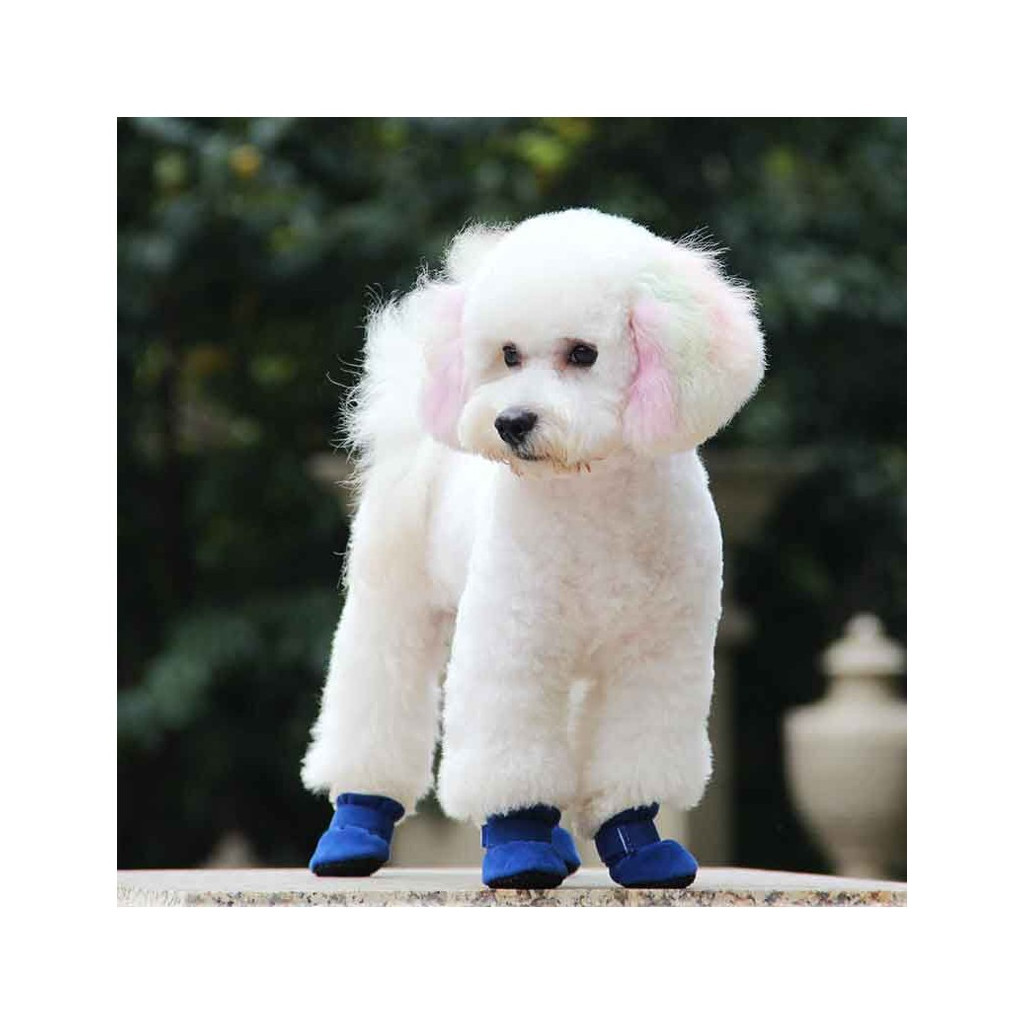 Черевики для собак Ruispet для малих порід, зимові з утепленням 4 шт S сині (2700000033043) - зображення 3