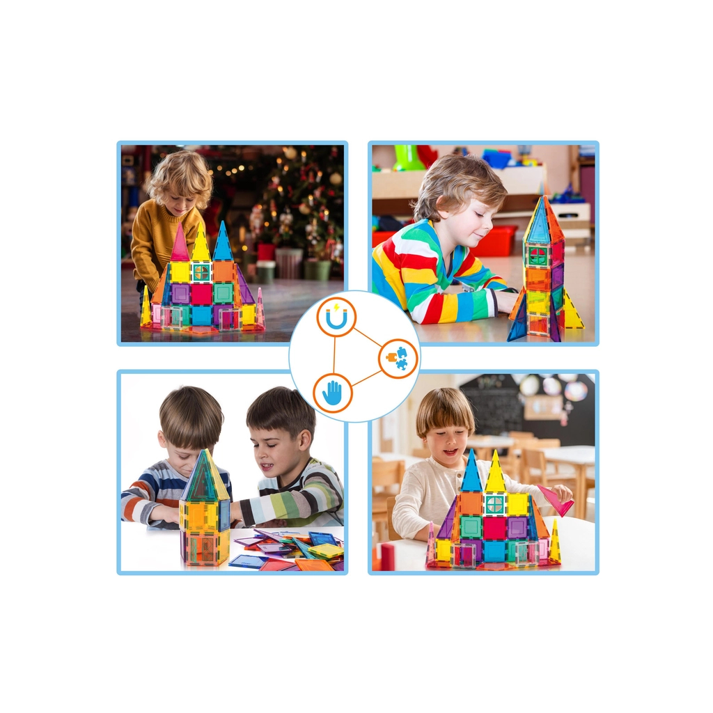 Конструктор Picasso магнітний Tiles Magnetic Building Blocks 36 деталей (817338027971) - зображення 6