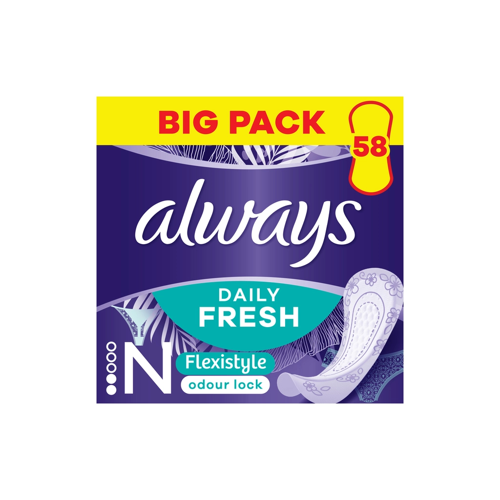 Щоденні прокладки Always Daily Fresh Normal Flexistyle 58 шт. (8700216461757) - зображення 1