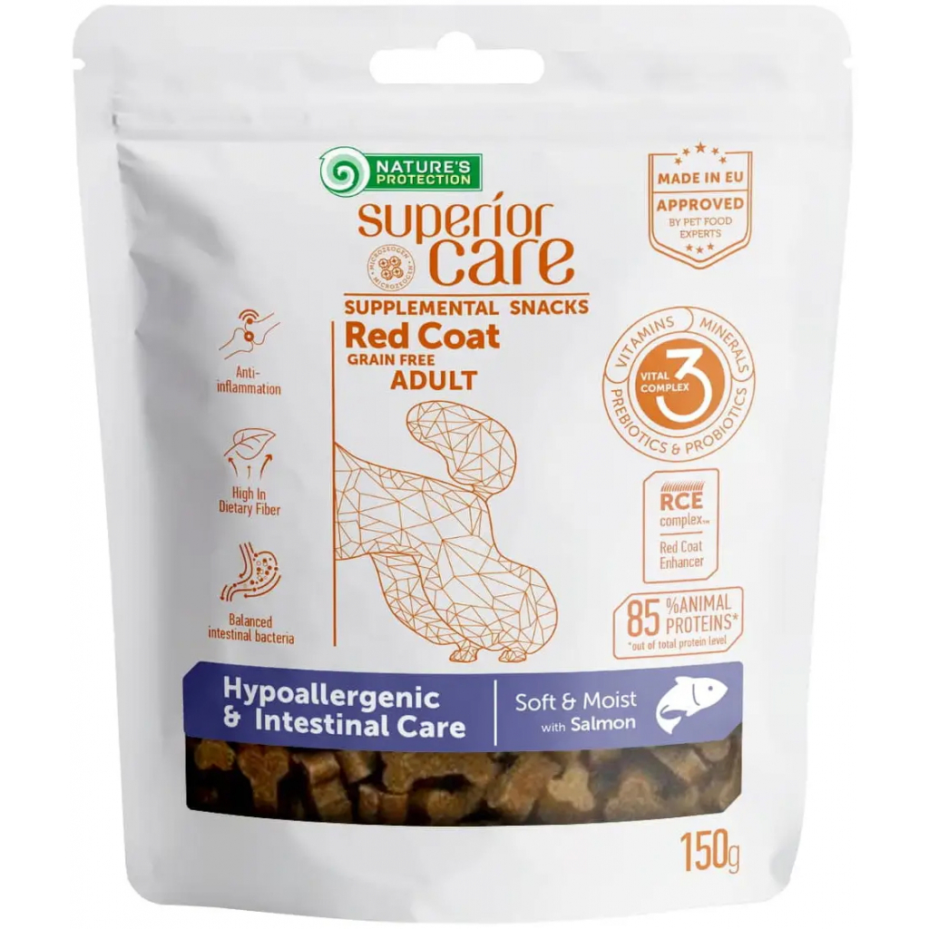 Ласощі для собак Nature's Protection Superior Care Red Coat Hypoallergenic & Intestinal Care 150 (KIKNPSC47272) - зображення 1