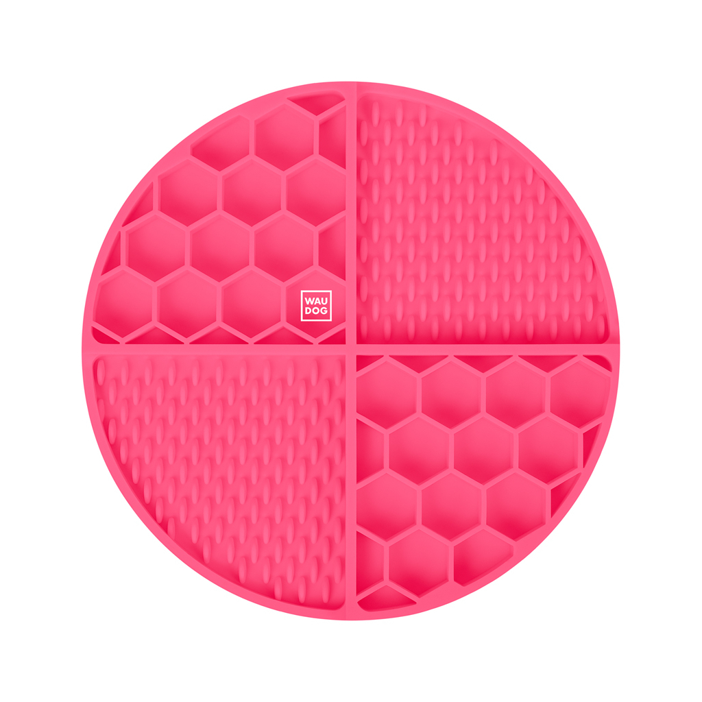 Універсальний посуд для тварин WAUDOG Silicone Килимок для злизування 21х21х3 см рожевий (23507) - изображение 3