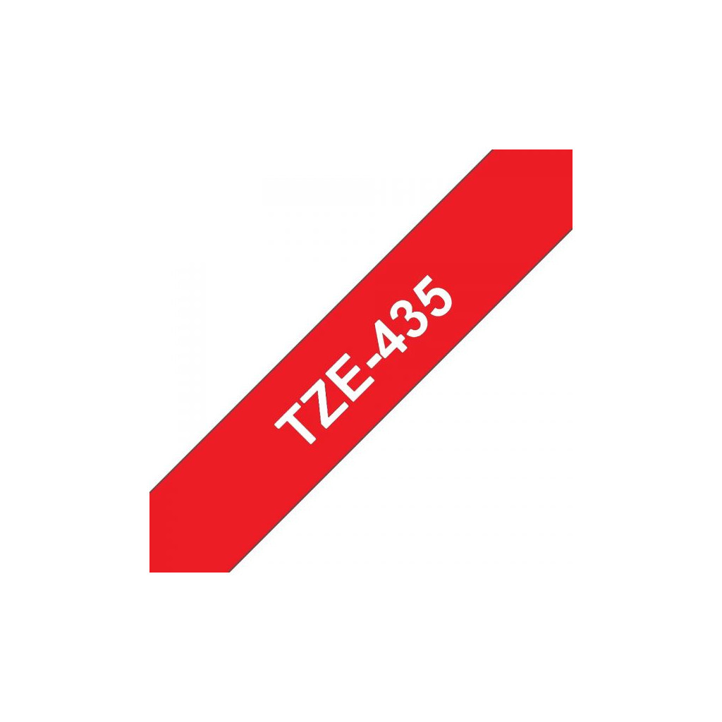 Стрічка для принтера етикеток UKRMARK B-T435P, ламінована, 12мм х 8м, white on red, аналог TZe435 (900784) - зображення 3