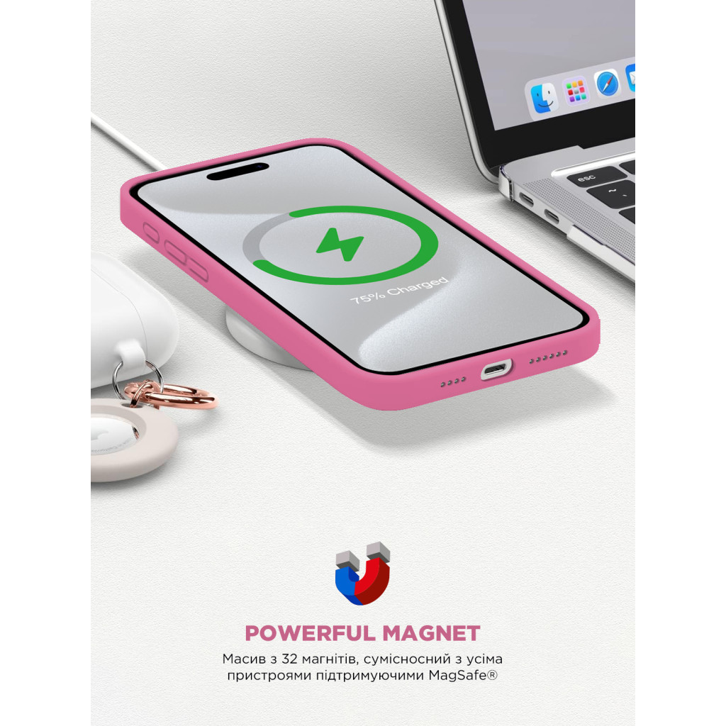 Чохол до мобільного телефона Armorstandart ICON2 MagSafe Apple iPhone 15 Pro Max Pink (ARM77013) - зображення 9