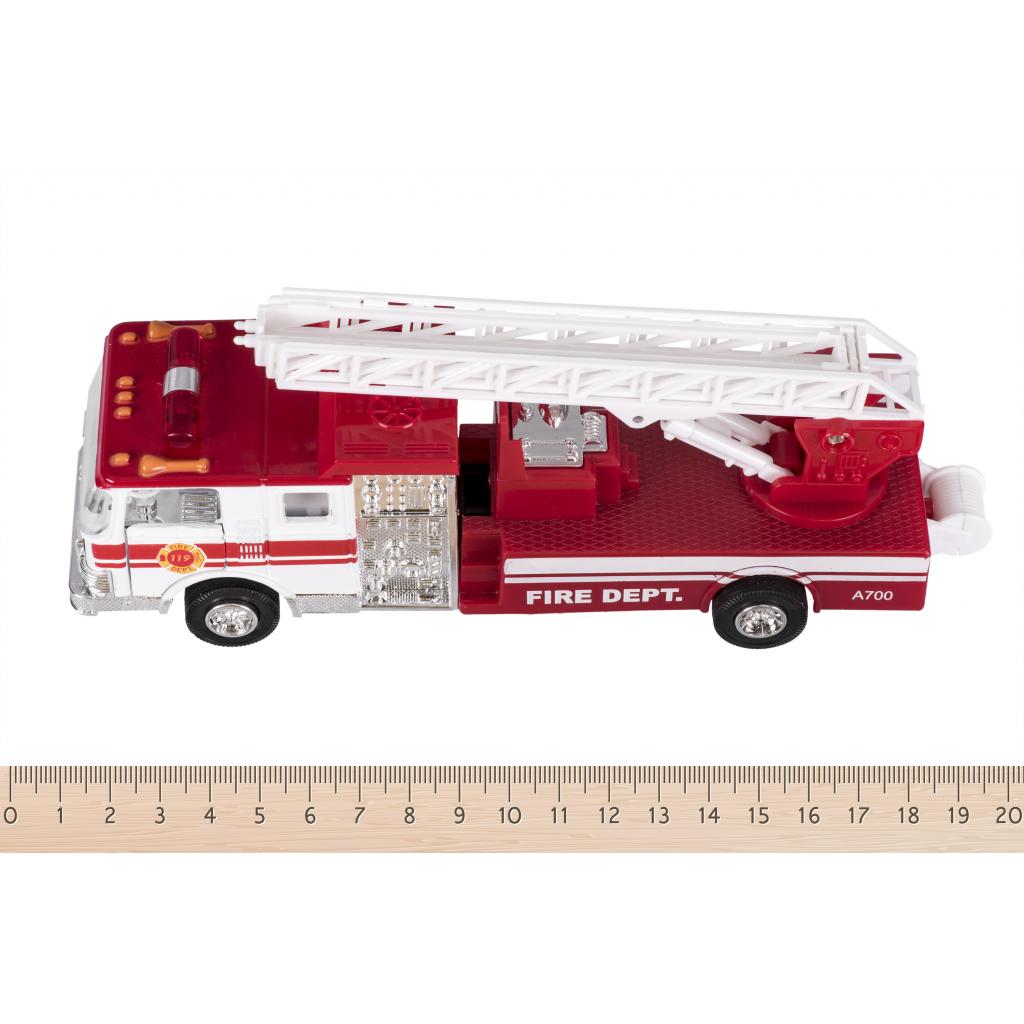 Машина Goki металева Пожежна машина драбина біла (12115G-1) - зображення 7