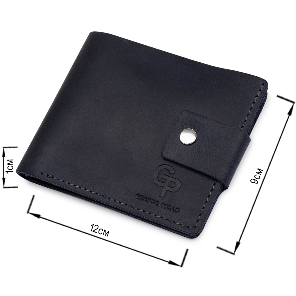 Портмоне Grande Pelle Шкіряне Темно-синє (11519) - зображення 3