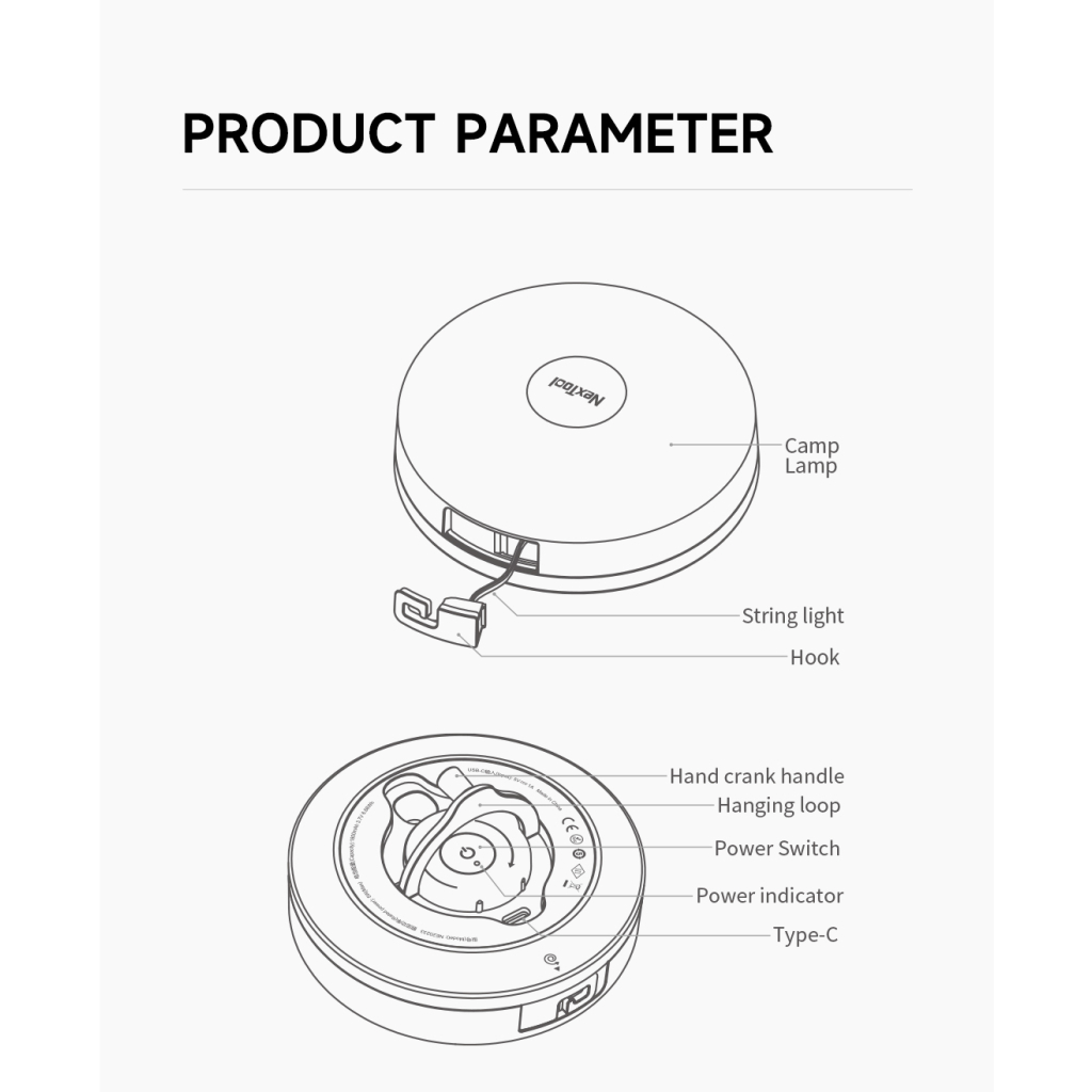 Ліхтар NexTool Milky Way, біла (10 метрів) (NE20288) - зображення 9