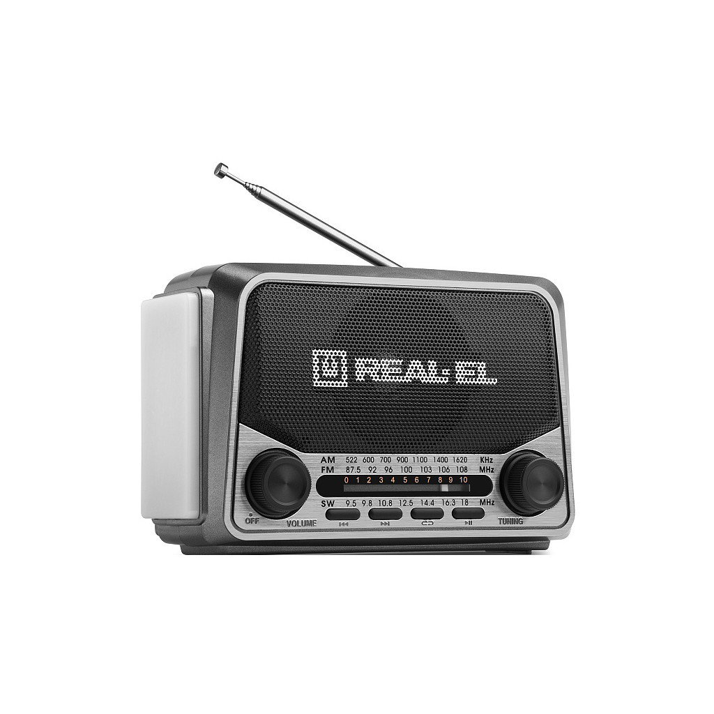 Портативний радіоприймач REAL-EL X-525 Grey - зображення 1