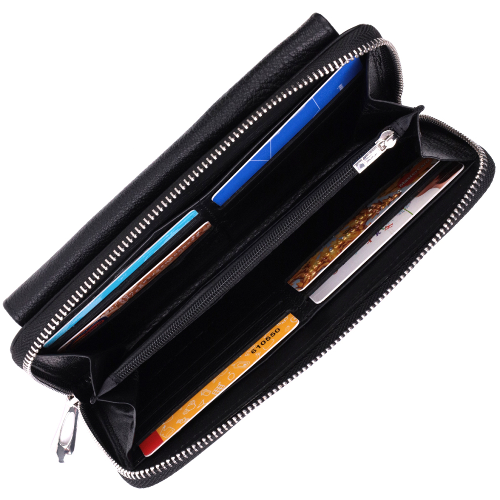 Гаманець ST Leather З натуральної шкіри Чорний (22529) - зображення 7