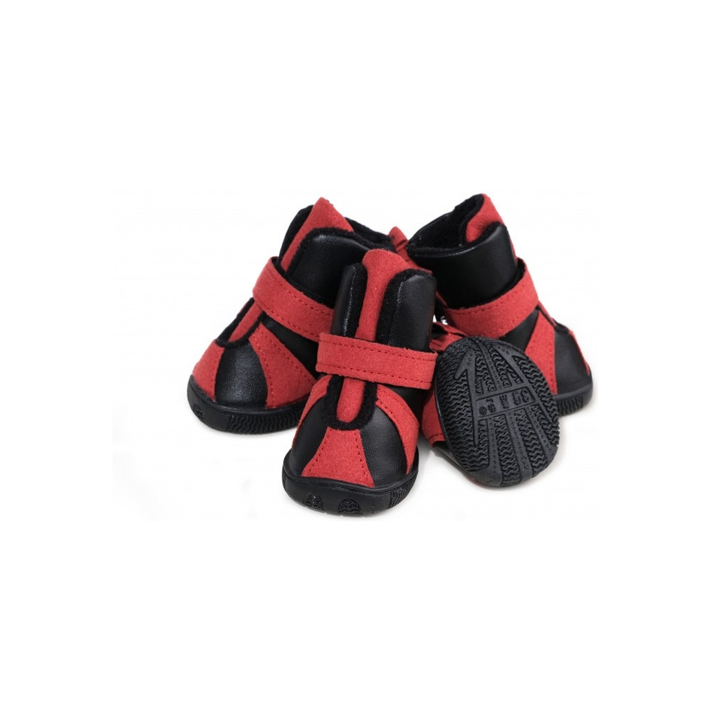 Черевики для собак Ruispet для малих порід, зимові 4 шт №1 чорні (2700000032947) - зображення 1