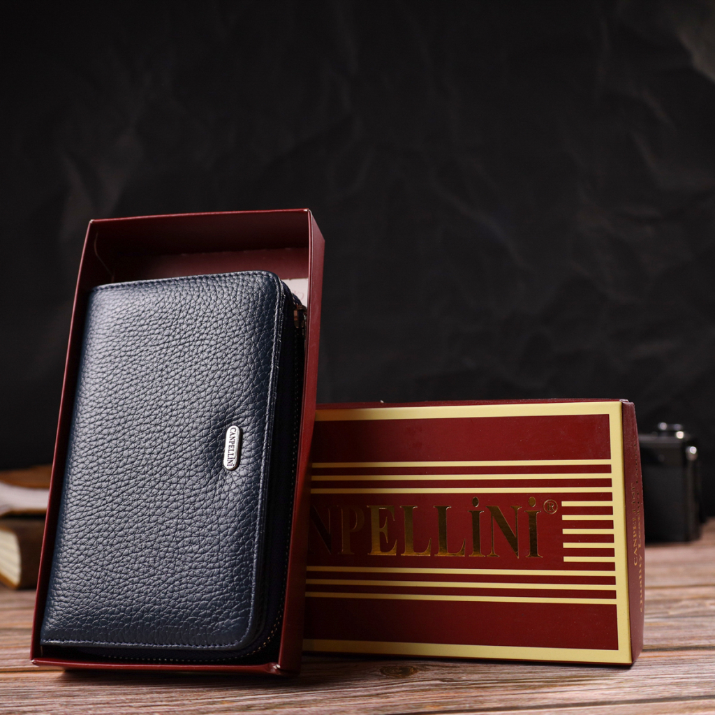 Портмоне Canpellini З натуральної шкіри Синє (21715) - зображення 10