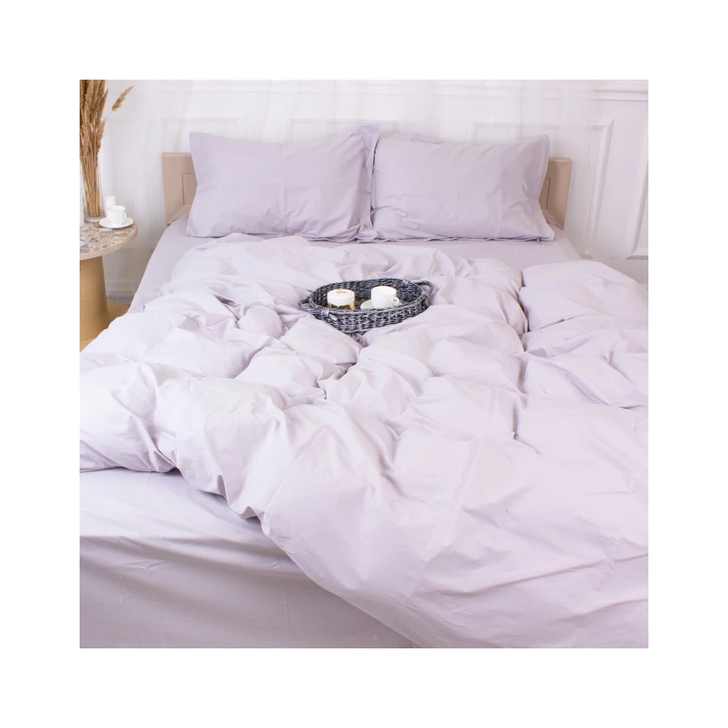 Постільна білизна MirSon Poplin Line 054 Light Gray 110x140 (2200006277354) - изображение 1