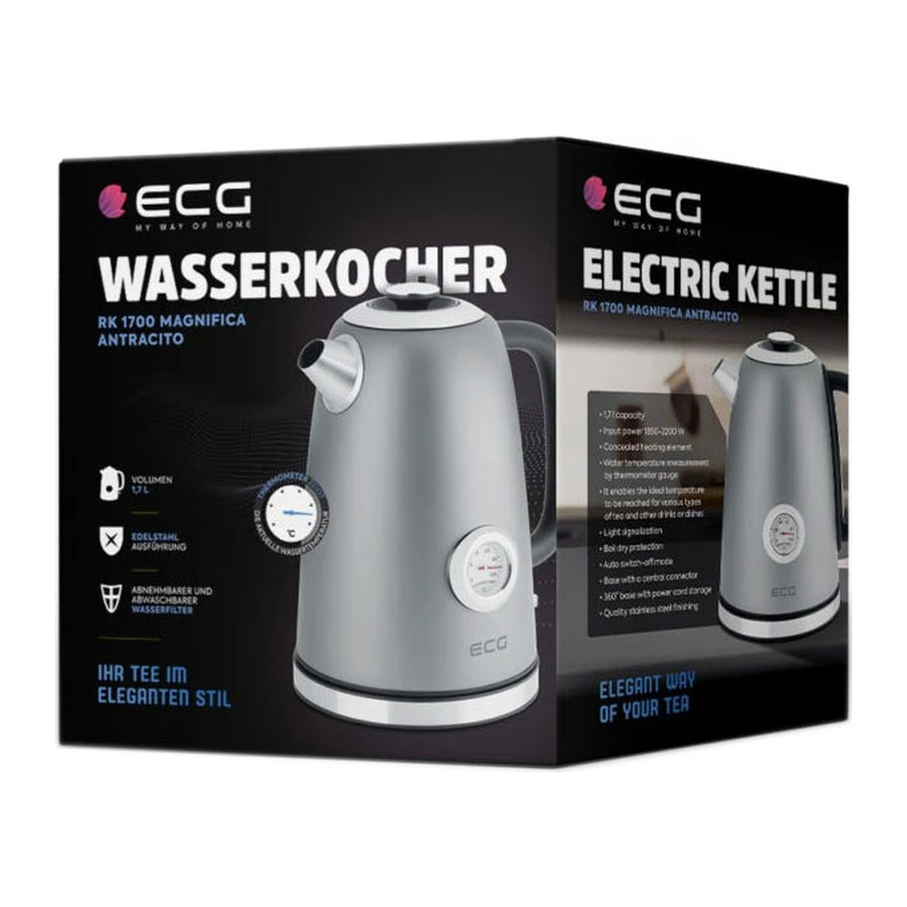Електрочайник ECG RK 1700 Magnifica Antracito - зображення 9