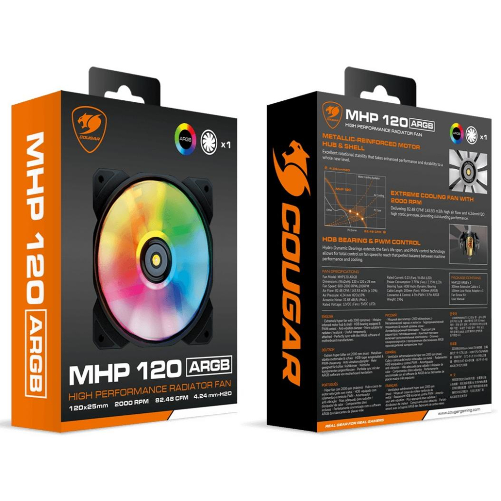 Кулер до корпусу Cougar MHP 120 ARGB - зображення 8