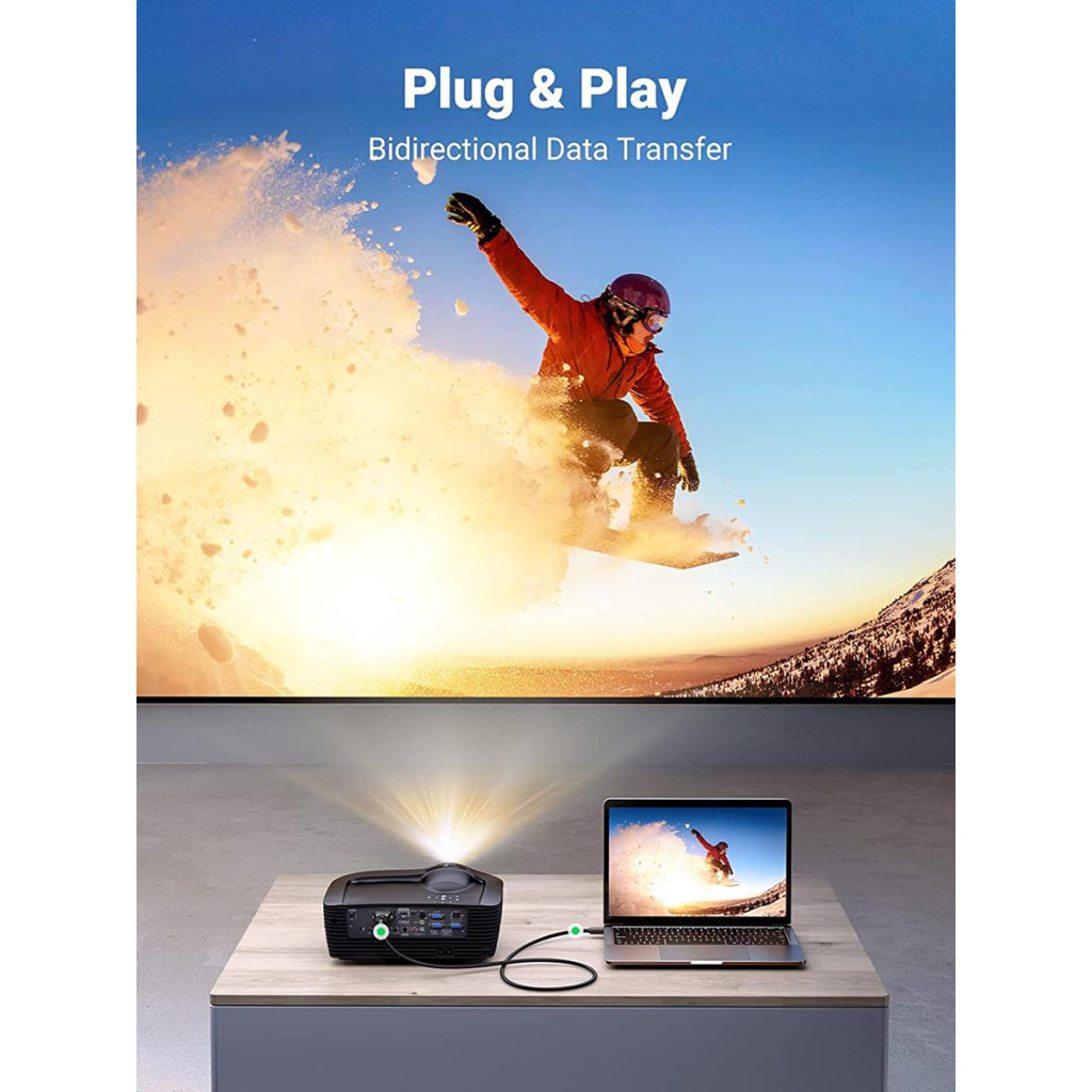 Кабель мультимедійний HDMI M to DVI M 1.0m HD106 black UGREEN (30116) - зображення 6