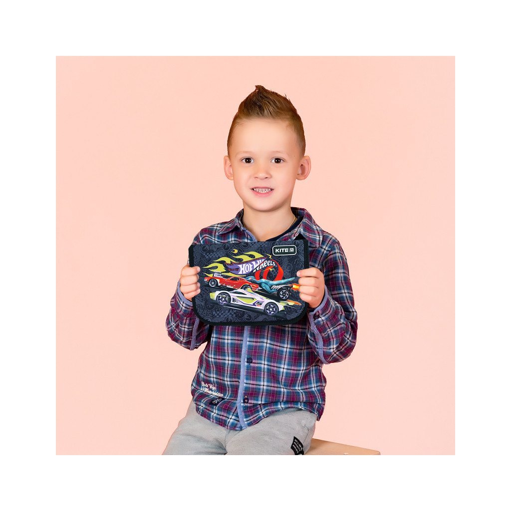 Пенал Kite Hot Wheels 621, 1 відділення, 1 відворот (HW24-621) - зображення 7