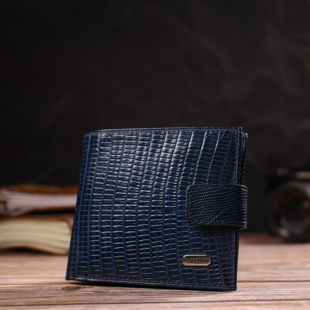 Гаманець Canpellini З натуральної шкіри Синій (21767) - зображення 8