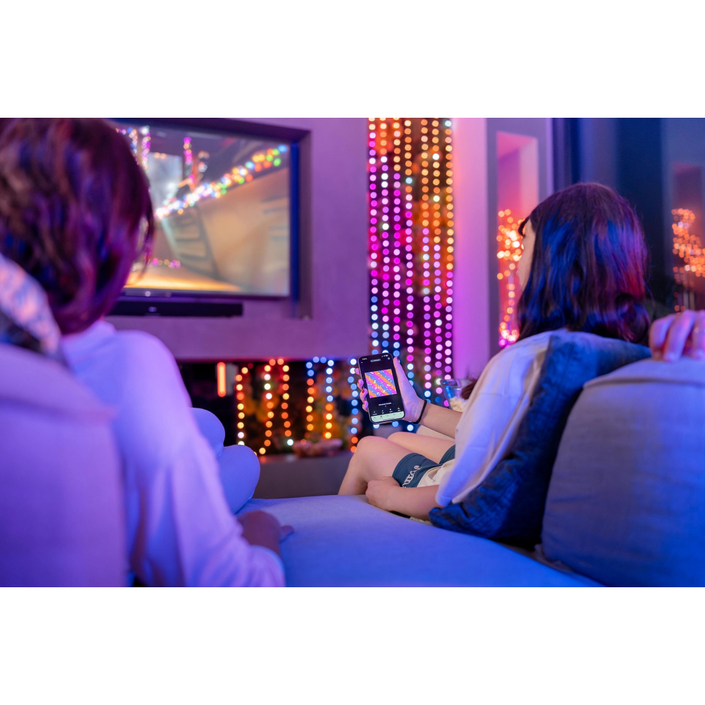 Гірлянда Twinkly Smart LED Strings USB 100 Pearl-shaped RGB LEDs, Clear Wire, USB-C 6м (TWKP100RGB-T) - зображення 3