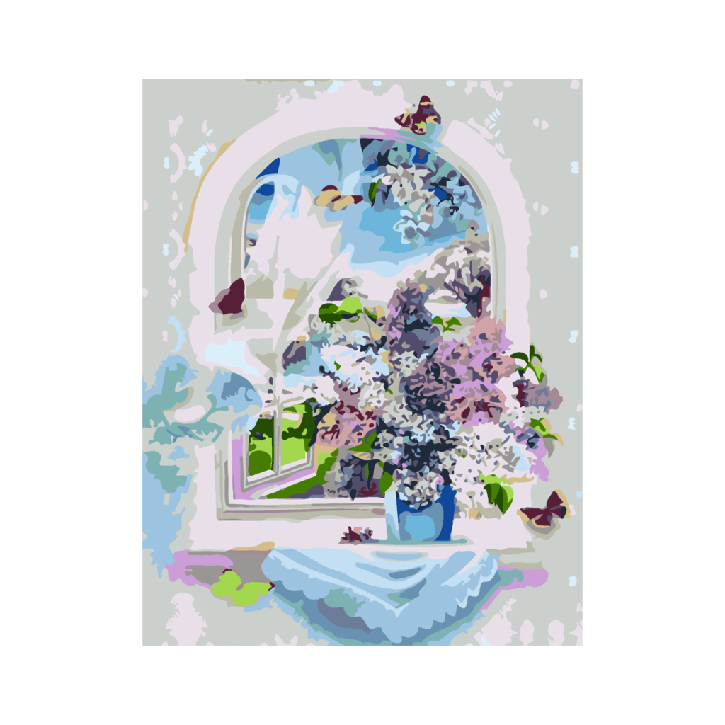 Картина по номерам Rosa Start Гіацинти на підвіконні 35 х 45 см (4823098518600) - зображення 1