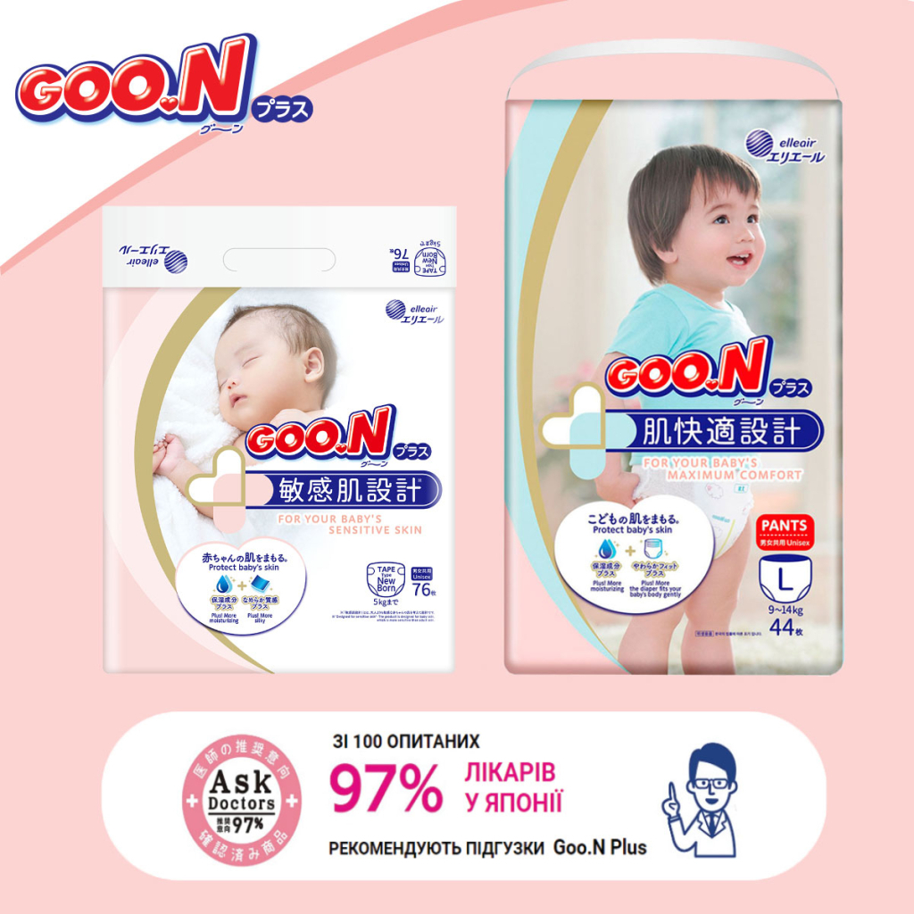 Підгузки GOO.N Plus для дітей 12-20 кг розмір XL 38 шт (21000630) - изображение 12