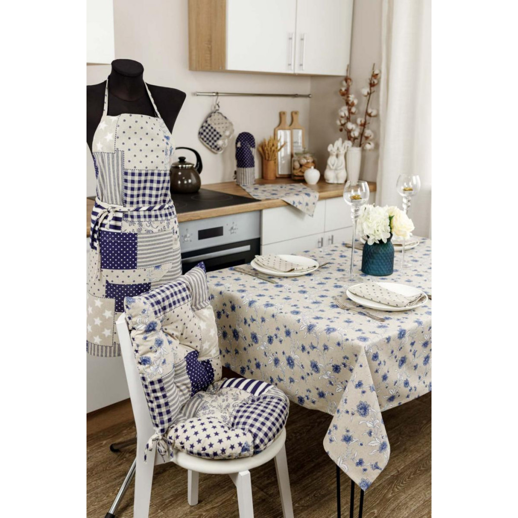 Скатертина Прованс Квіти сині Господиня 180х136 см (4823093450905) - зображення 2