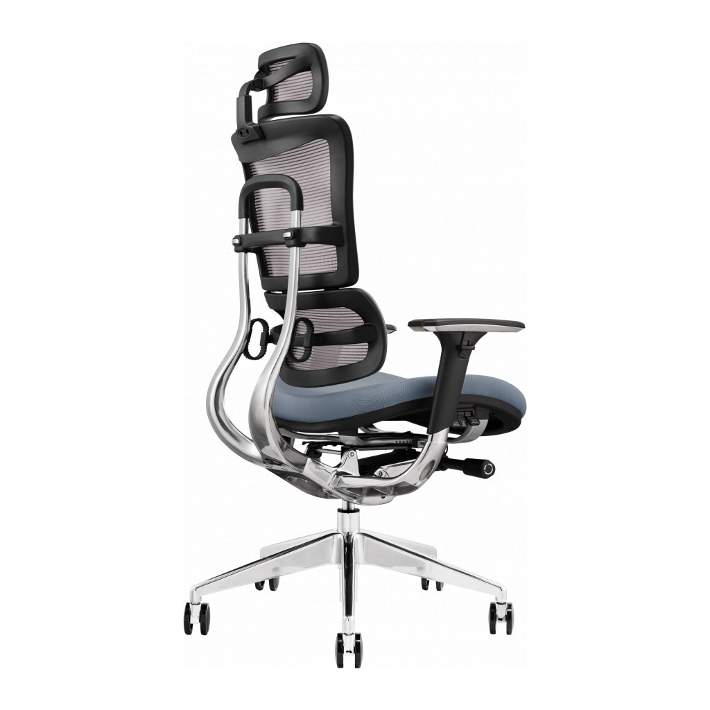 Офісне крісло GT Racer X-801 Bright Gray (W-20 B-40) - зображення 5