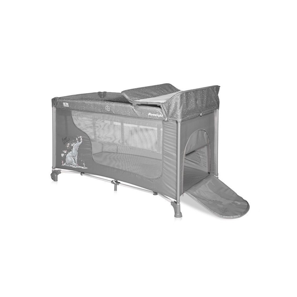 Дитячий манеж Bertoni/Lorelli MOONLIGHT 2L+ grey fun - зображення 3