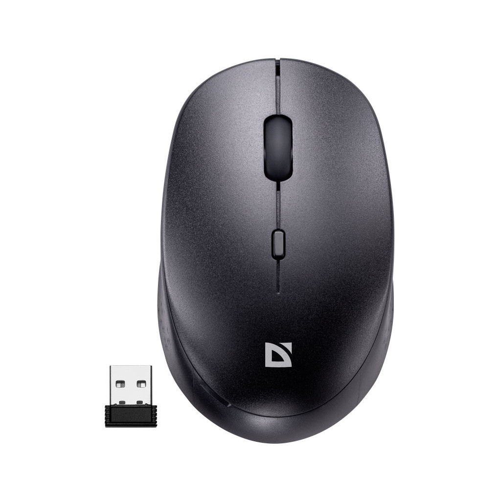 Мишка Defender Auris MB-027 Silent Wireless Black (52027) - зображення 1