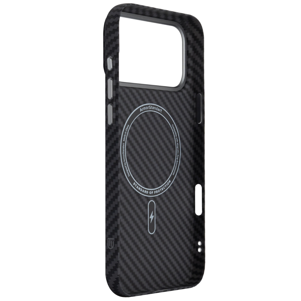 Чохол до мобільного телефона Armorstandart LikeCarbon2 MagCase Apple iPhone 17 Pro Max Carbon Black (ARM86259) - зображення 4