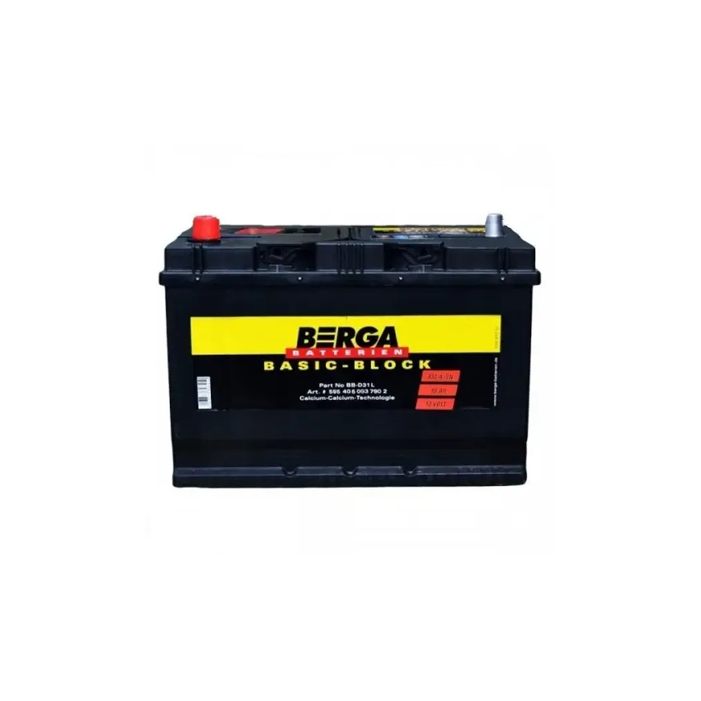 Акумулятор автомобільний Berga Basicblock95AhASIA(+/-)(830EN) (595405083) - зображення 1