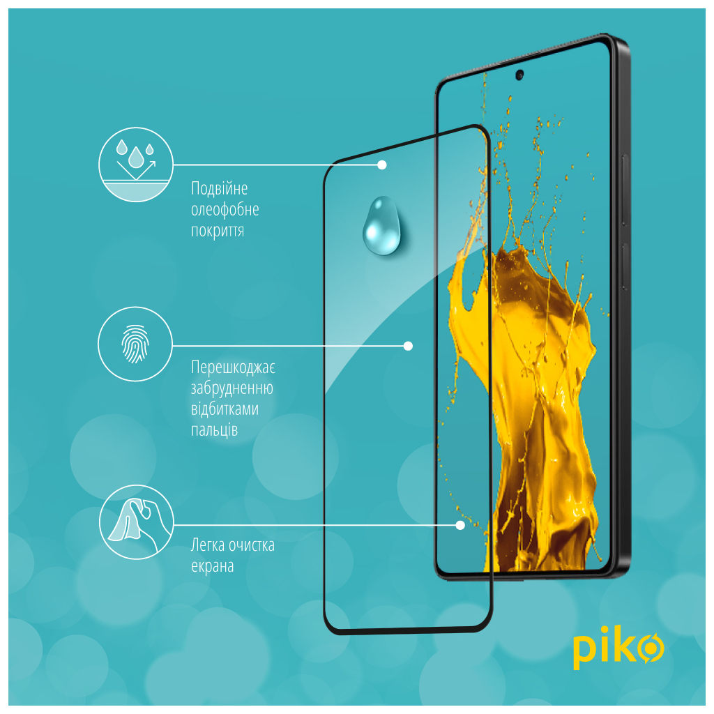Скло захисне Piko Full Glue Xiaomi Poco M6 Pro Black (1283126589737) - зображення 4