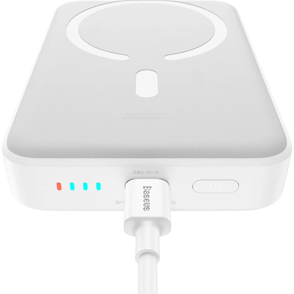 Батарея універсальна Baseus Magnetic Mini 10000mAh 30W, White (PPCX110002\PPCXM1030) (P10022105212-01) - зображення 2