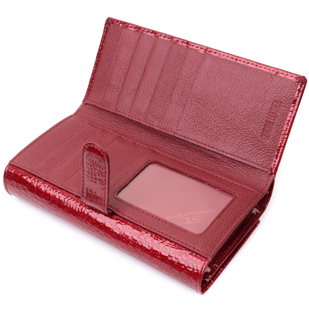 Гаманець ST Leather Шкіряний Червоний (22682) - изображение 9