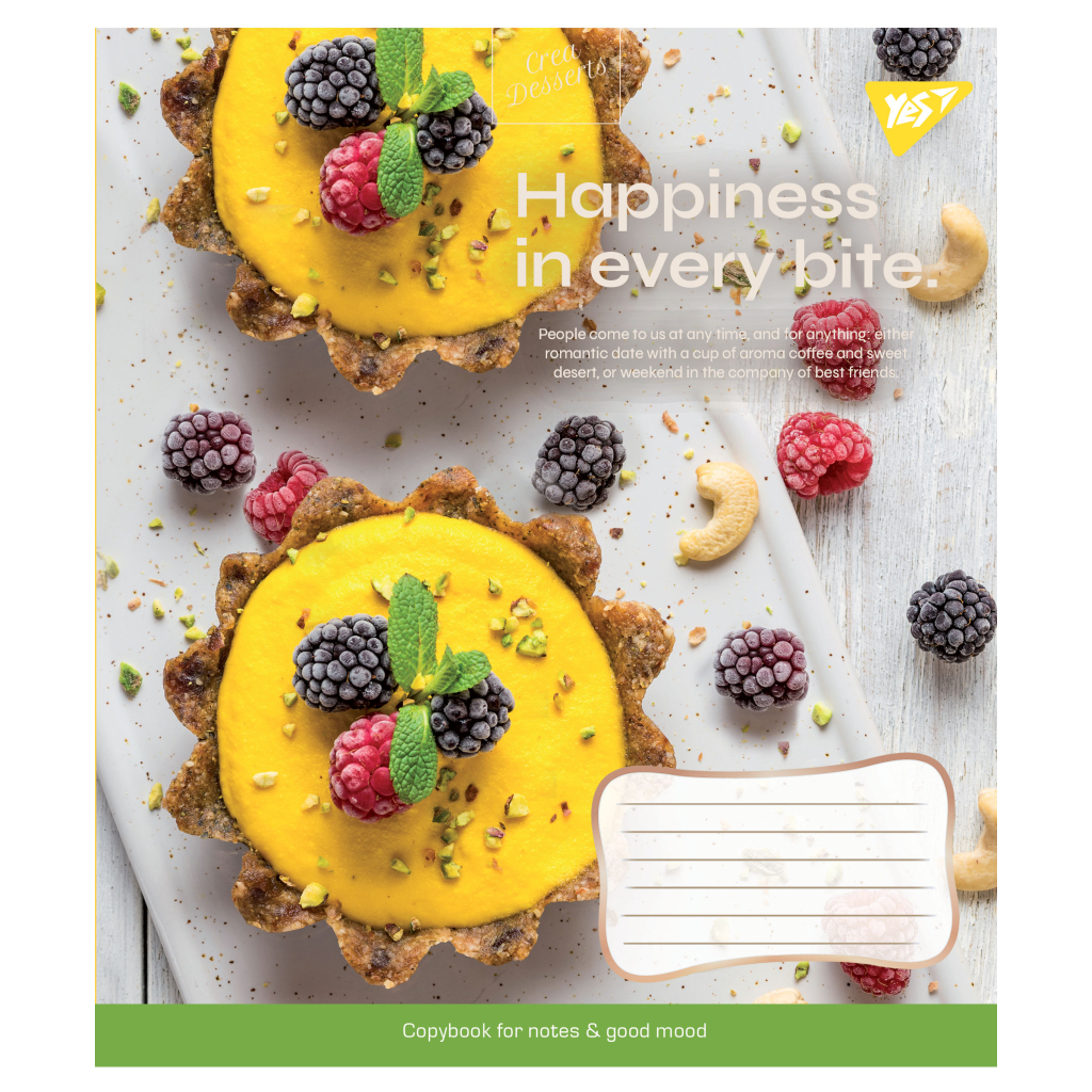 Зошит Yes А5 Desserts 96 аркушів, лінія (766506) - зображення 3