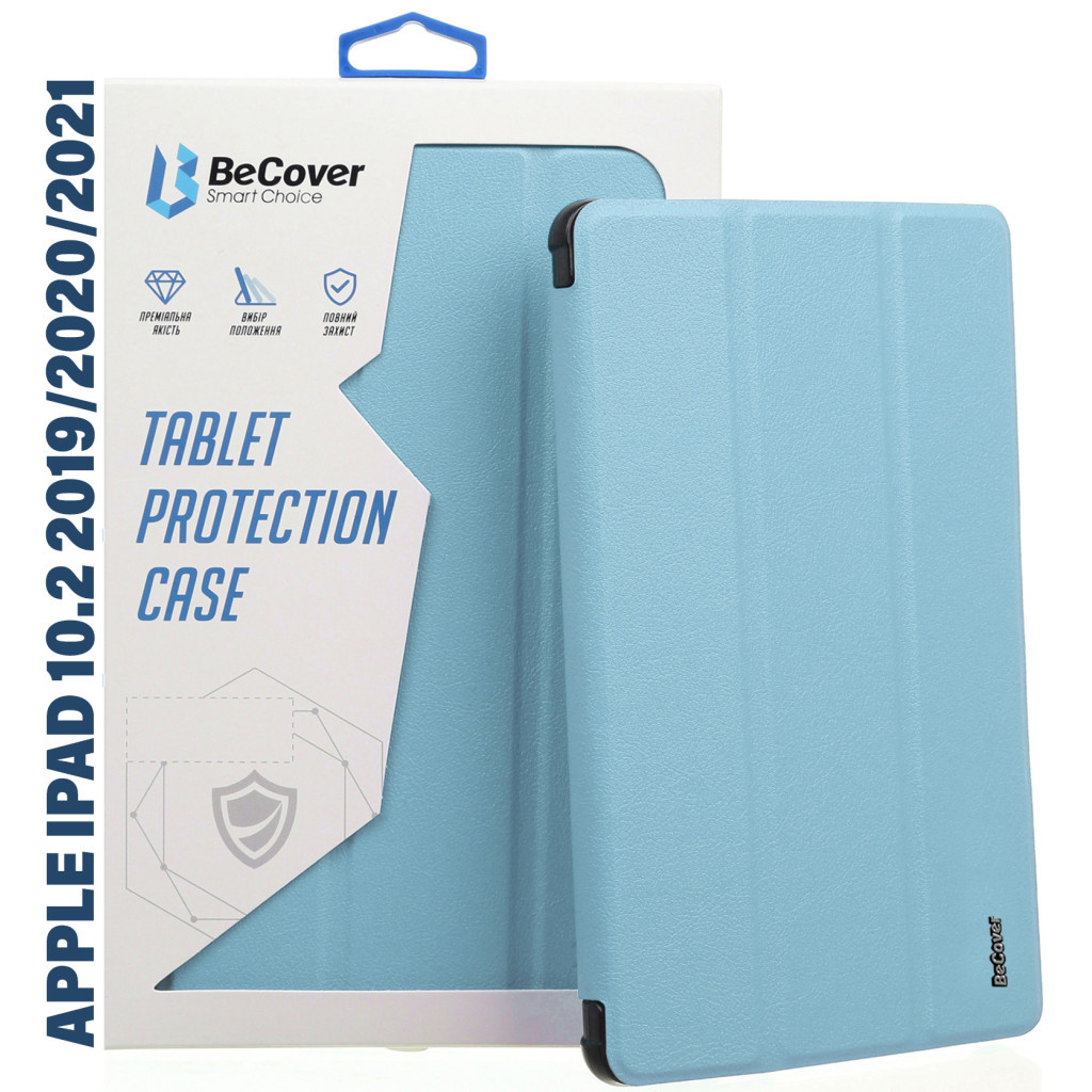 Чохол до планшета BeCover Tri Fold Hard Apple iPad 10.2 2019/2020/2021 Light Blue (711126) - зображення 1