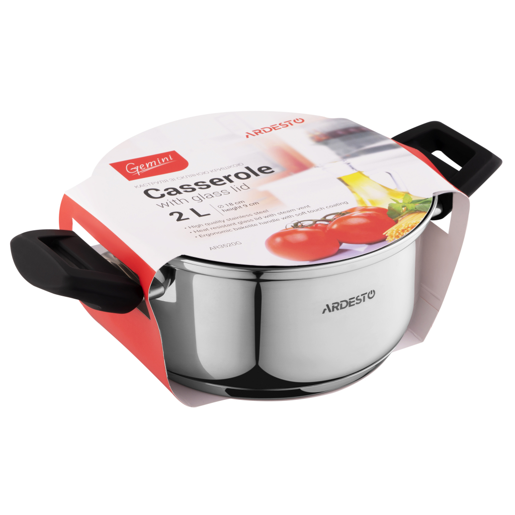 Каструля Ardesto Gemini з бакелітовими ручками 2.0 л (AR3520G) - зображення 4