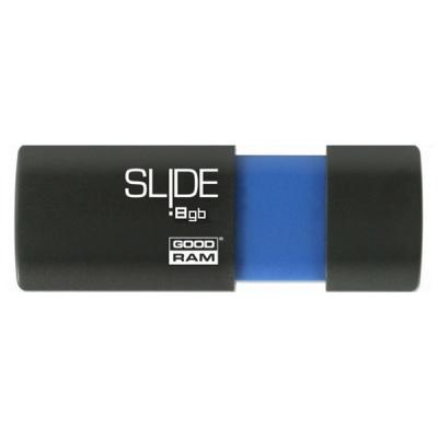 USB флеш накопичувач Goodram 8GB Sl!de Blue USB 2.0 (PD8GH2GRSLBR10) - зображення 1