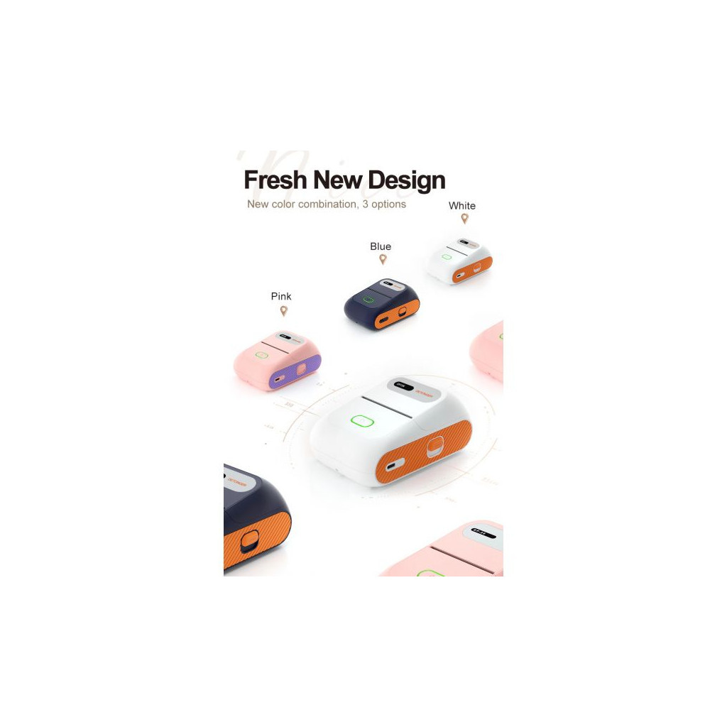 Принтер етикеток UKRMARK DP26WT bluetooth, USB, білий (900885) - зображення 2